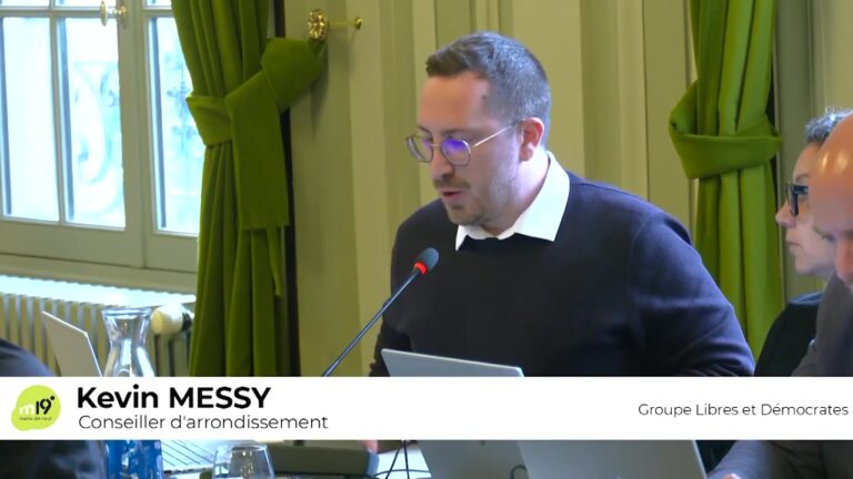 Kevin Messy intervient au conseil du 19e arrondissement — 12 mai 2026