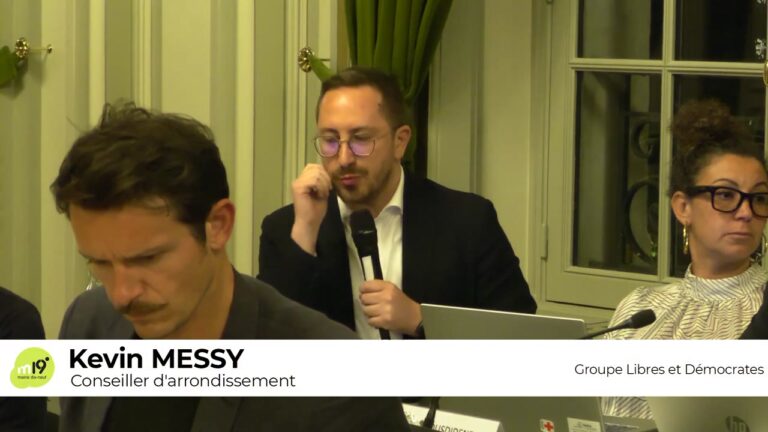 Kevin Messy intervient au conseil du 19e arrondissement — 9 juin 2026